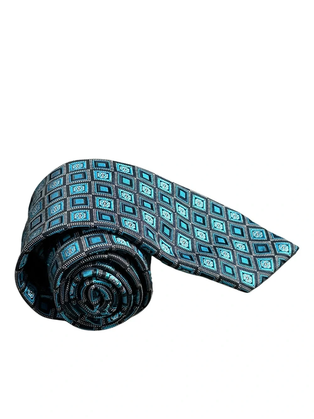 Ivy Crew Blue Geometric Necktie